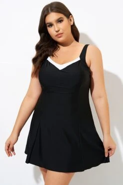 Classic Wide Straps Sweetheart Neckline Swimdress -Bikini Bliss Shop dsc00093