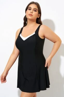 Classic Wide Straps Sweetheart Neckline Swimdress -Bikini Bliss Shop dsc00132