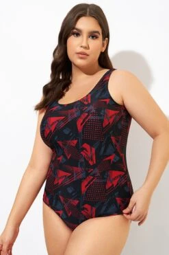 Graphic Print Sport Style One Piece Swimsuit -Bikini Bliss Shop dsc00164