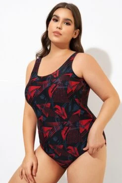 Graphic Print Sport Style One Piece Swimsuit -Bikini Bliss Shop dsc00190