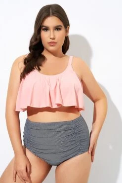 Womens High Waisted Falbala 2 Tiered Bikini Top -Bikini Bliss Shop dsc08937 1