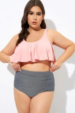 Womens High Waisted Falbala 2 Tiered Bikini Top -Bikini Bliss Shop dsc08938 1